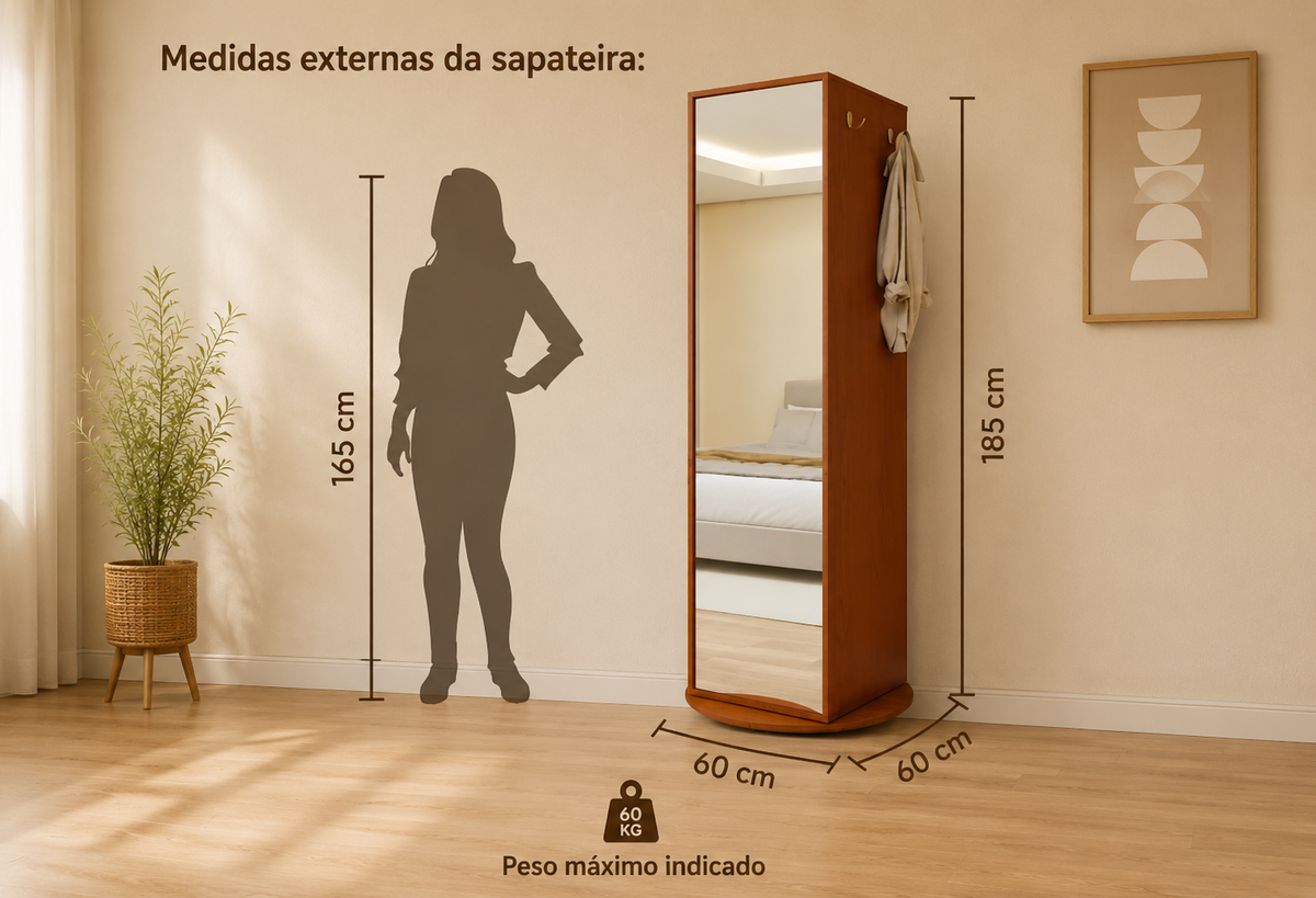 Sapateira Viena com Espelho